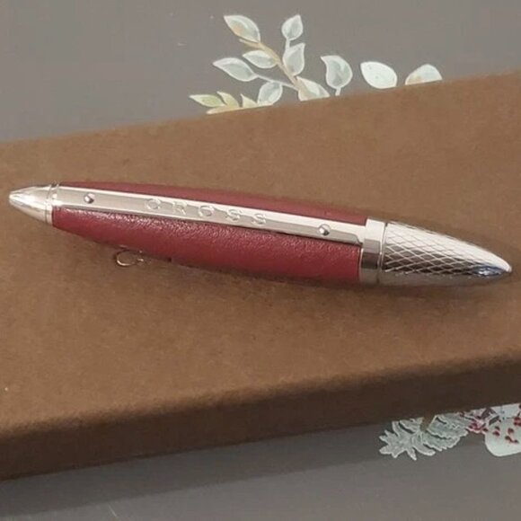 Cross Autocross Toffee Leather Wrapped Ballpoint Pen AT0162-4 New in Box - Picture 2 of 6